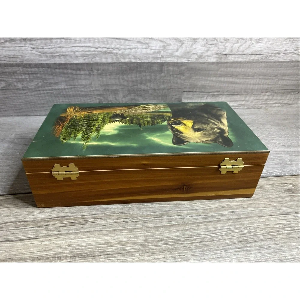 Great Smoky Mountains Gatlinburg Tennessee Wood Keepsake Trinket Box